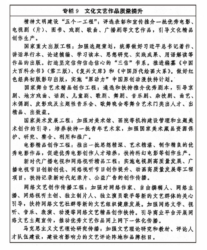 中共中央辦公廳 國務(wù)院辦公廳印發(fā)《&ldquo;十四五&rdquo;文化發(fā)展規(guī)劃》